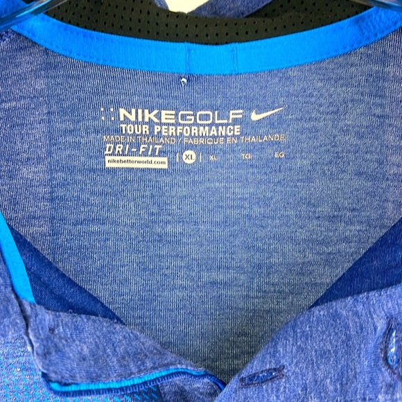 Men’s Nike Golf Tour Performance Dri-Fit Polo Golf Shirt Size XL Blue Gradient - Picture 5 of 13